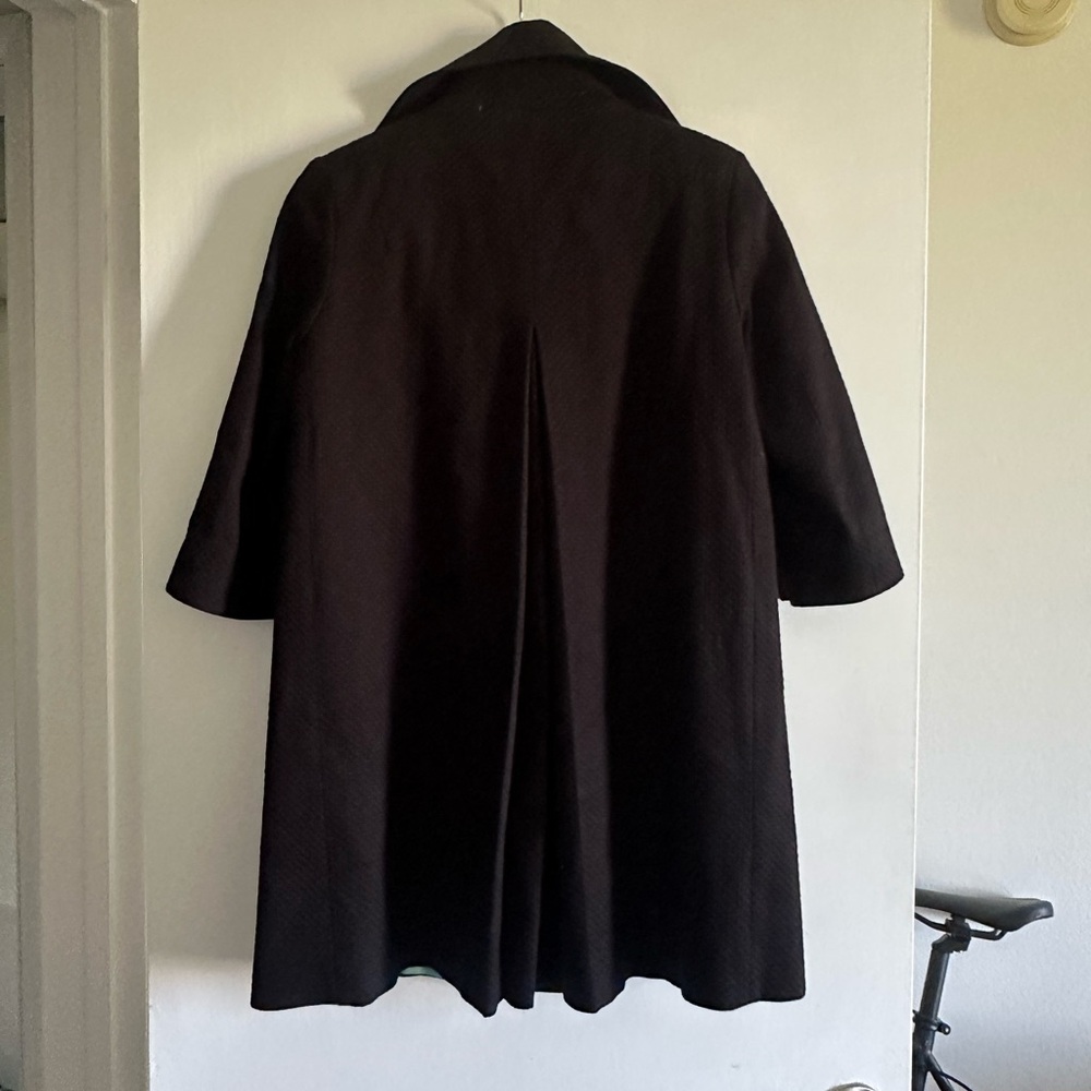 TAHARI Black Cotton Blend Textured 3/4 Sleeve Coat size XS - Picture 5 of 13